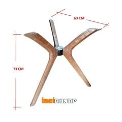 43443 AHŞAP KELEBEK AYAK TEKLİ -73CM