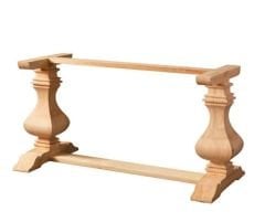 43406-ÇİFTLİ AHŞAP MASA AYAK - 23CM ÇAP-75CM