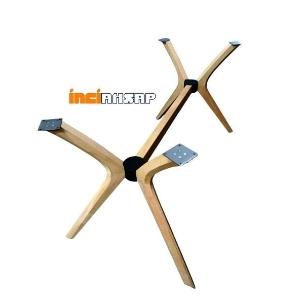 43444 AHŞAP KELEBEK AYAK ÇİFTLİ 136*70cm