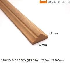 18202-DEKORATİF ÇITA MDF-32mm x 16mm x 2800mm