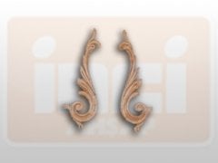 811140 AHŞAP APLİK 18.5x6cm