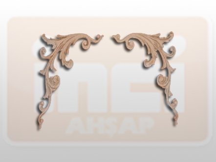 811260 AHŞAP APLİK 28.5x14cm