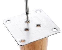 AHŞAP AYAK BAĞLANTI APARATI -Metal- 8x8cm (2mm Kalınlık)