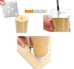 AHŞAP AYAK BAĞLANTI APARATI -Metal- 10x10cm (2mm Kalınlık)