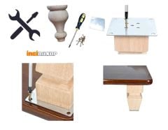 AHŞAP AYAK BAĞLANTI APARATI -Metal- 10x10cm (2mm Kalınlık)