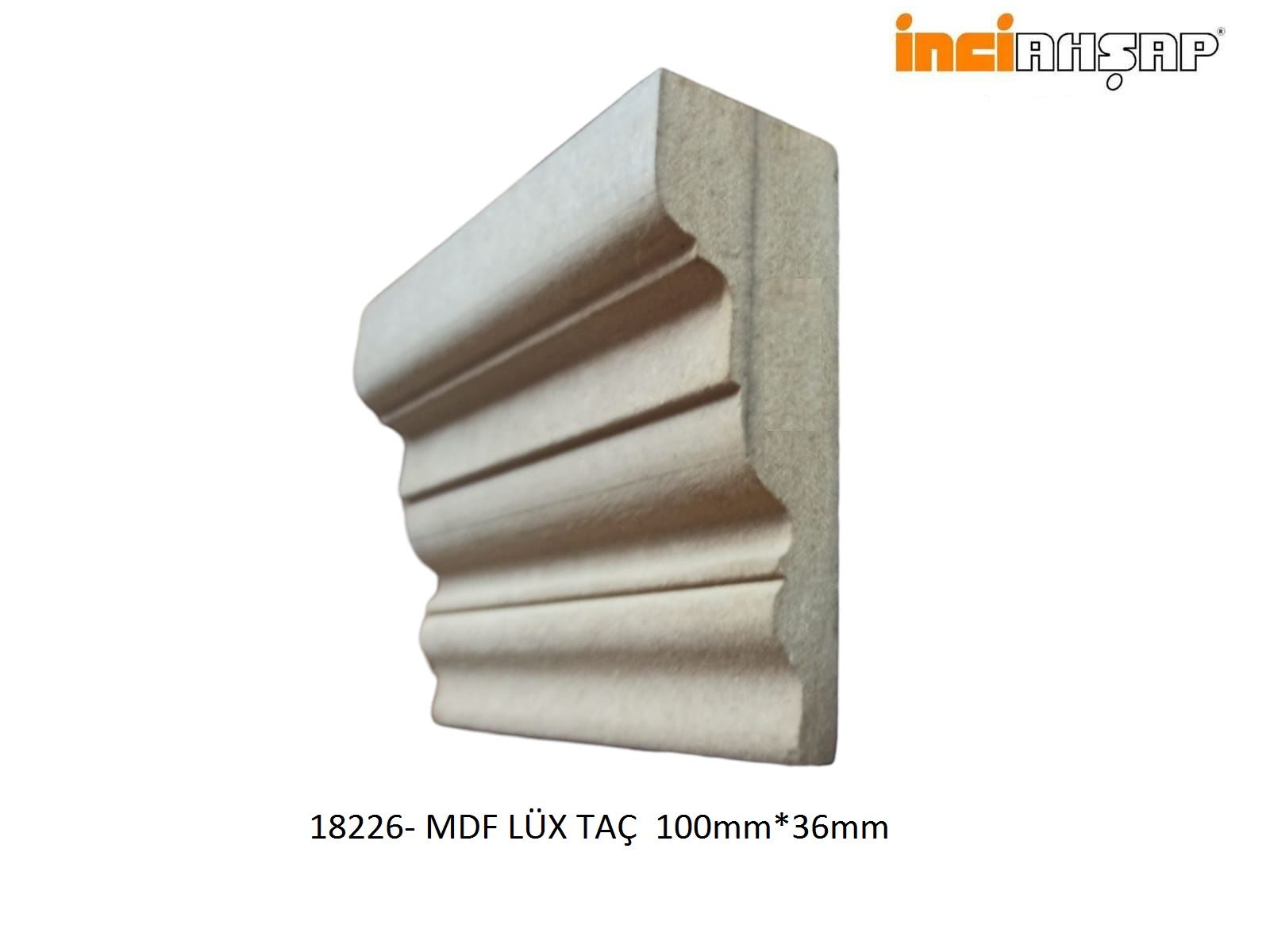 18226-DEKORATİF MDF LÜX TAÇ-100mm x 36mm x 2200mm