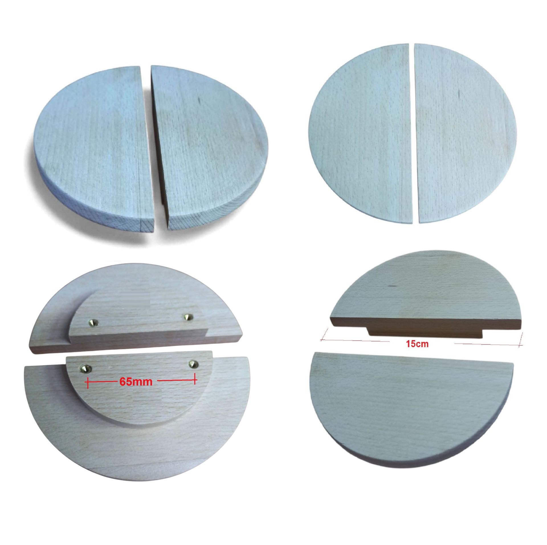 AHŞAP DİSK KULP 15427 ( Çift)