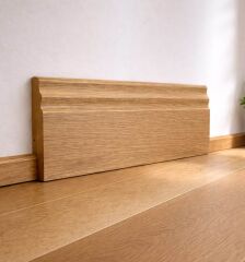 41034-MEŞE AHŞAP KAPLAMALI  SÜPÜRGELİK  120mm*18mm